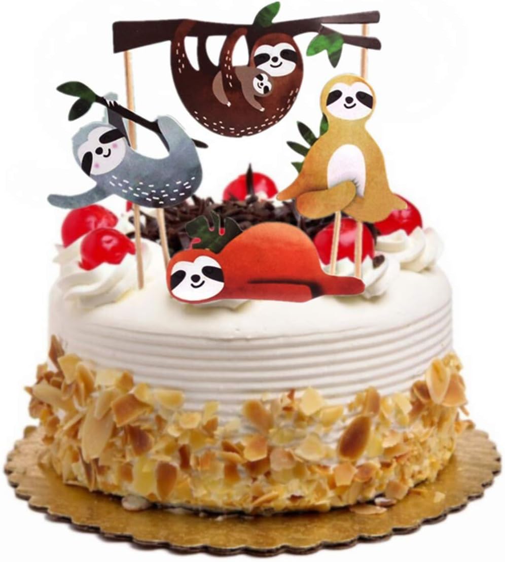 69-teiliges Faultier Partygeschirr Set - Inkl. Teller, Becher, Servietten & Strohhalme