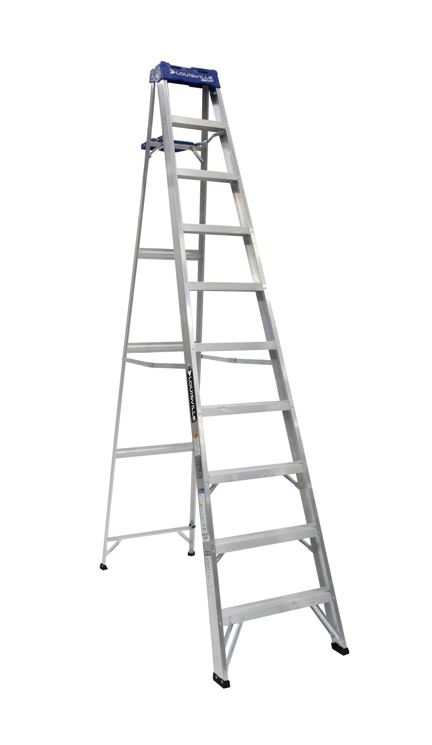 Louisville Ladder 10 ft Aluminum Step Ladder, AS2110, Type I, 250 lbs