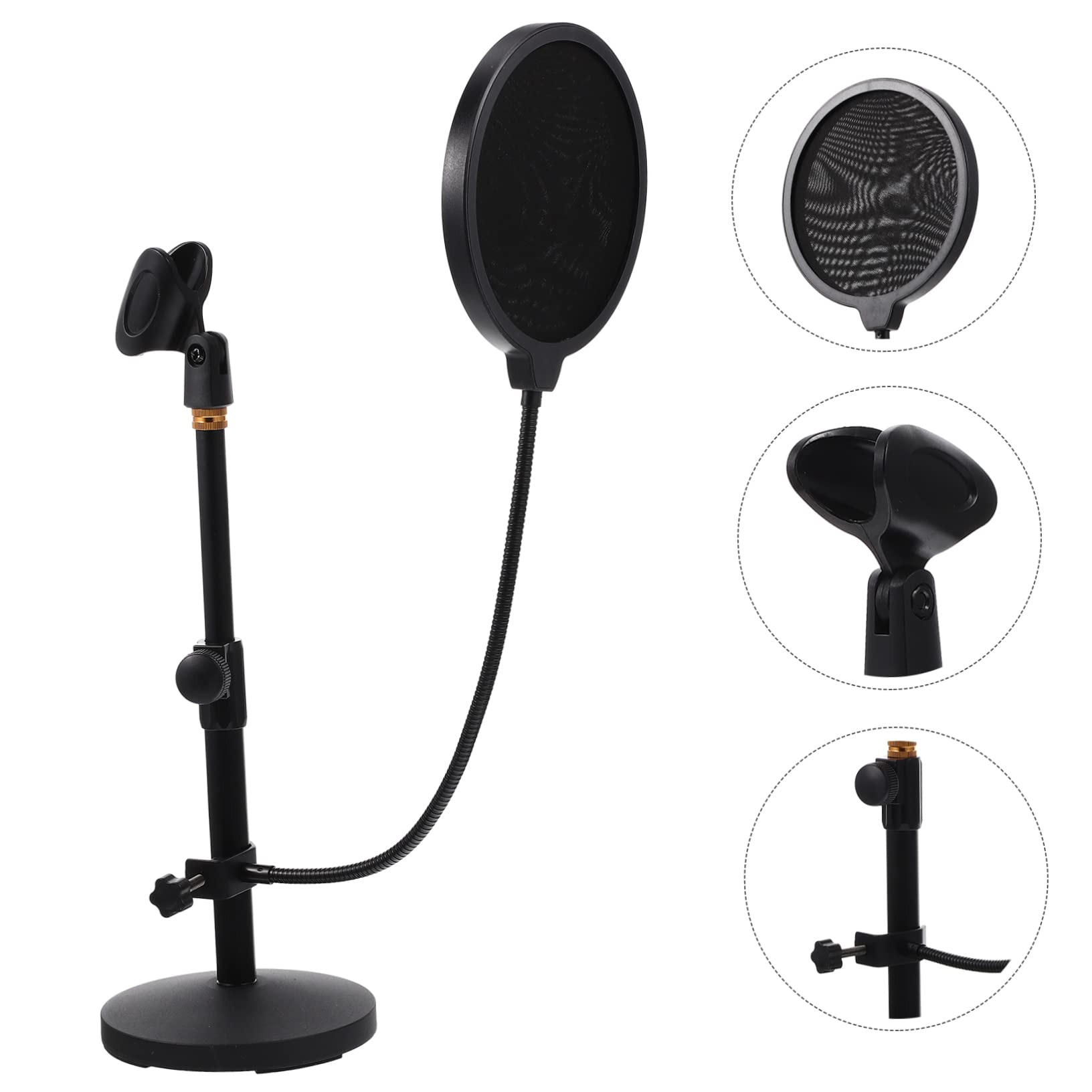 VICASKY Soporte De Micrófono De Escritorio Ajustable Para Transmisión Con Filtro Para Hogar Metal Telescópico Accesorio De Micrófono