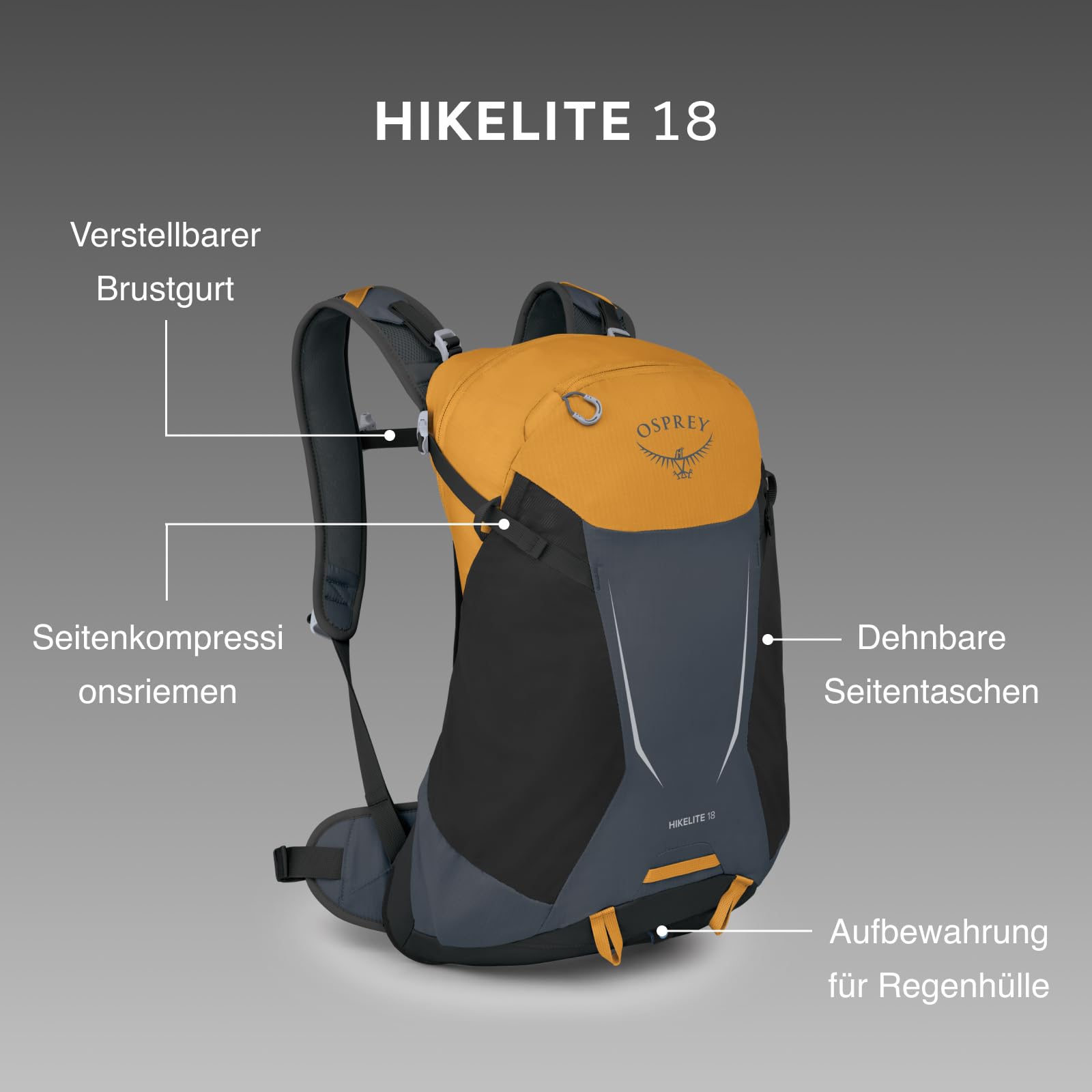 Osprey Unisex Hikelite 18 Backpack