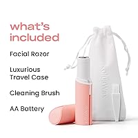 Vista 5 de KoluaWax Maquinilla de afeitar facial para mujer, afeitadora para pelusas de melocotón, cejas, labio superior y más, depilación facial suave, sin