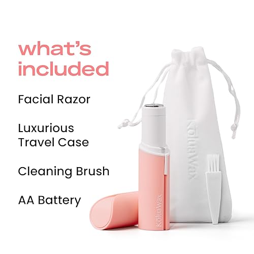 Miniatura 5 de KoluaWax Maquinilla de afeitar facial para mujer, afeitadora para pelusas de melocotón, cejas, labio superior y más, depilación facial suave, sin