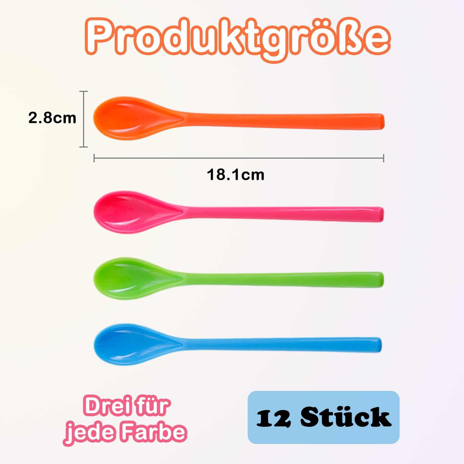12 cucharas de huevo, cucharas de plástico para huevos, cucharas largas de plástico, cucharas largas de helado, cucharas largas de yogur, para cocina, café, bebidas, huevos, helado, yogur, 12 unidades