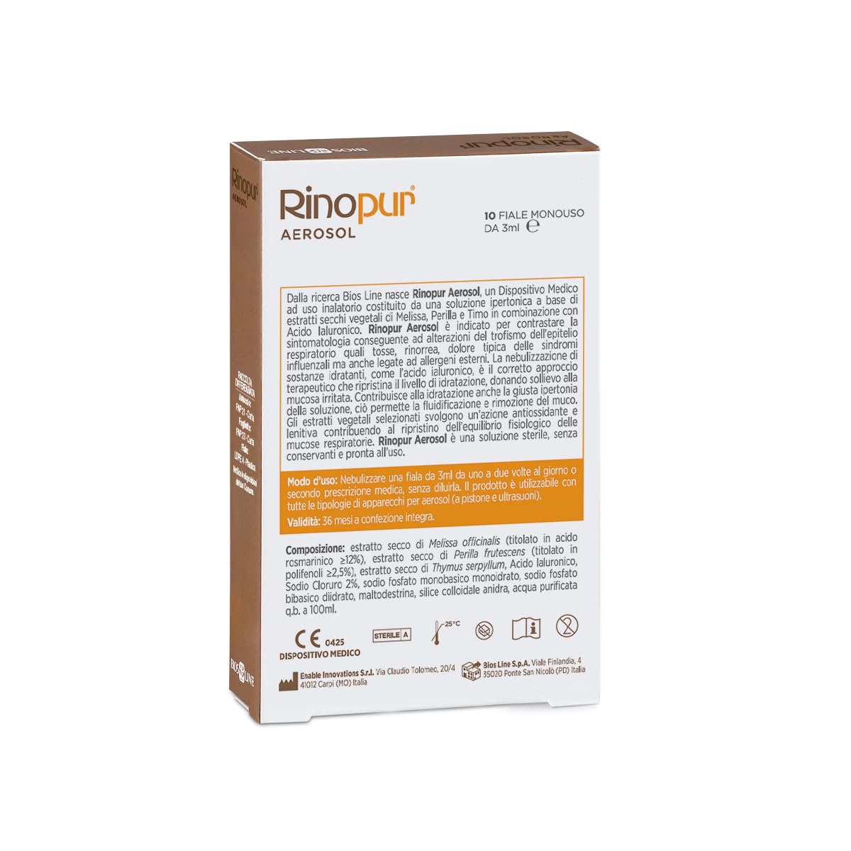 BIOS LINE Rinopur Aerosol monodose 10x3ml CE DDM 93/42