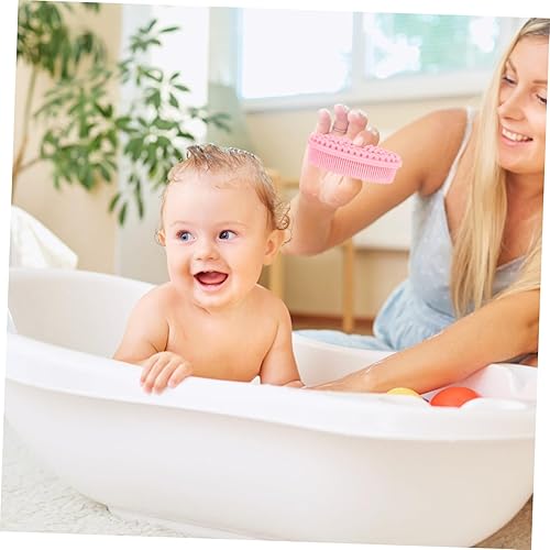 Miniatura 4 de Generic Cepillo de silicona de doble cara exfoliante para el cuero cabelludo, masajeador para niño y niña, suave y suave para piel delicada para