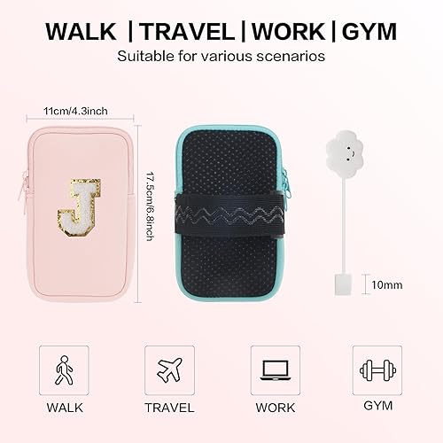 Miniatura 5 de Bolsa para botella de agua con inicial para copa Stanley, accesorios personalizados para vaso de gimnasio, bolsa compatible con Iceflow Yeti Simple