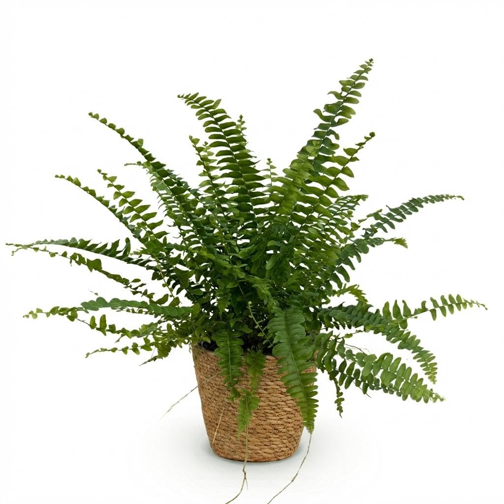 Nephrolepsis Exaltata Green Lady Farn Zimmerpflanze im Korb Ø12cm