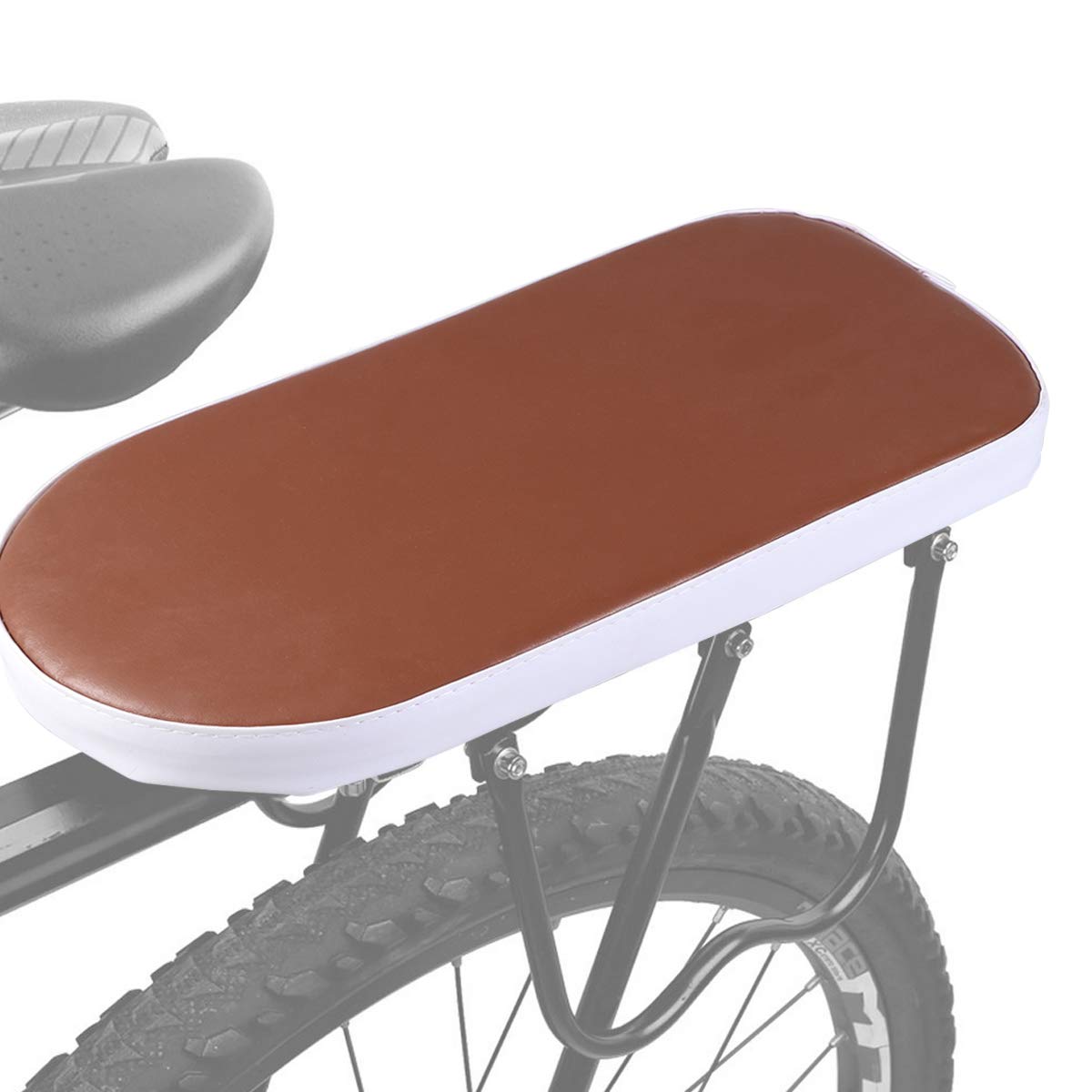 Sedile Posteriore Per Bicicletta In Pelle PU - Cuscino Con Schienale Per Adulti, Accessorio Comodo