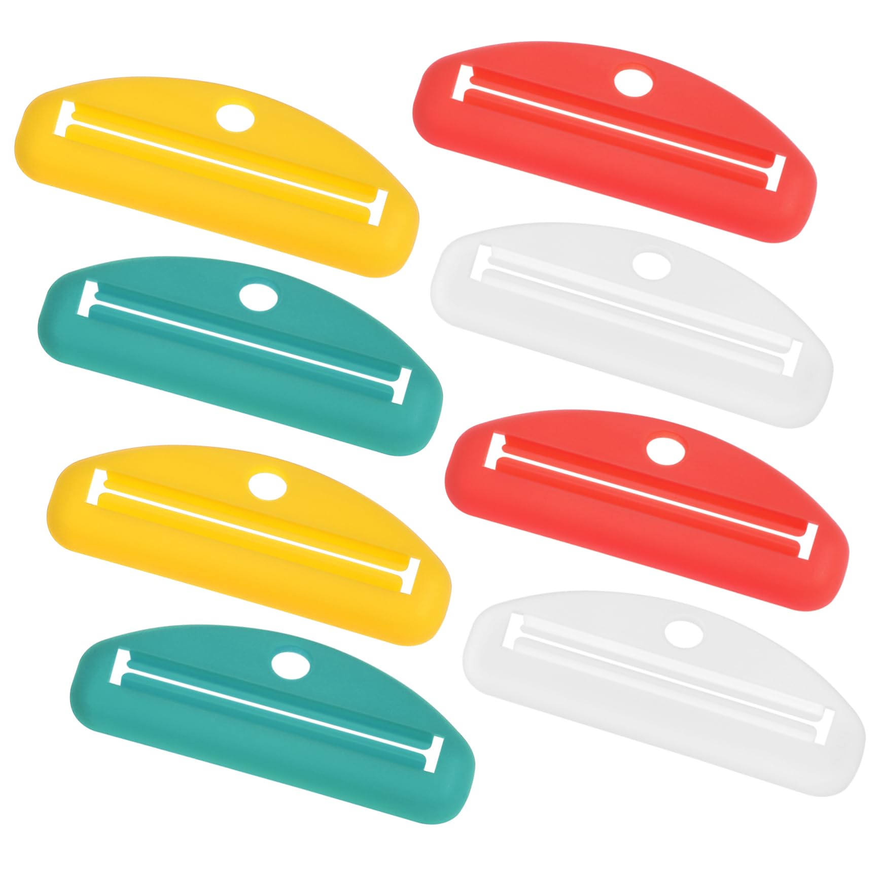 IWOWHERO Toothpaste Tube Dispenser 8 Pcs Manual Squeezers Plastic Great for Travel