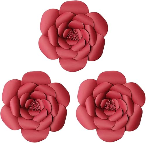 Decoración de flores para fiesta de Daily Mall, flores gigantes de papel, flores de boda, telón de fondo hecho a mano para decoración de pared de