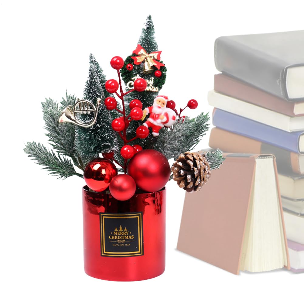 Fournitures de fête pour appartement et salle de classe avec plantes de Noël artificielles