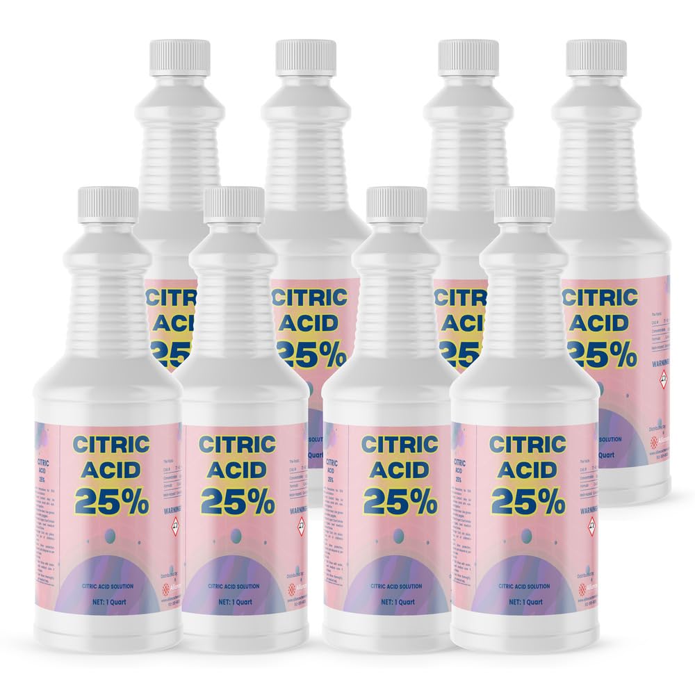 Citric Acid 25% Solution - 8 Quart - Versatile and Concentrated Chemical