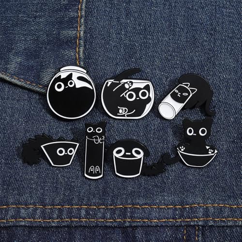 Image of Enamel Pin Set Creative Lovely Brooch Pins Enamel Lapel Pin Lettering Pins Lapel Badge