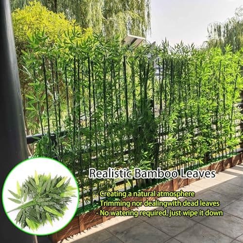 Artificial Bamboo Plants - 3.2ft, 3.9ft, 4.9ft & 5.9ft Tall - 8pcs for Garden Fence Privacy Screen, DIY Outdoor & Indoor Decor - Lifelike Greenery for Home & Patio - Image 4