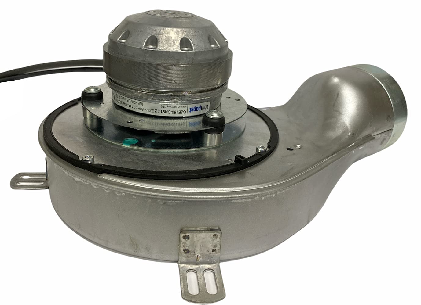 ERICAMBI, Estrattore Aspiratore Fumi per Stufe a Pellet EBM G2E150-DN91-12, Ventola Ø 150mm, Potenza 30W, Numero di Giri Fino a 2550 RPM, Corredato di Encoder