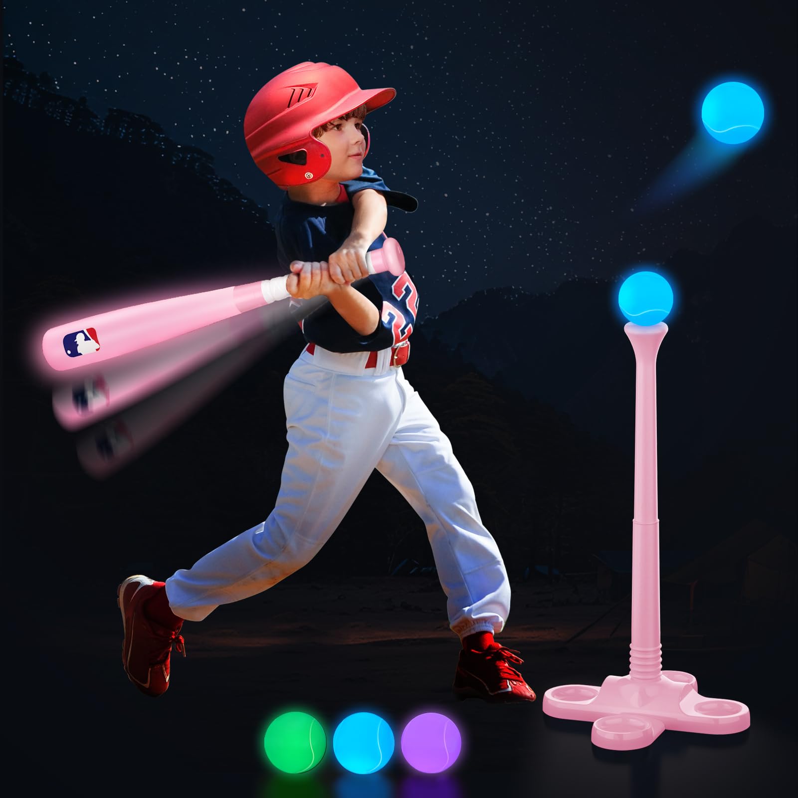 Light Up Toys Leshein T Ball Set, Light Up LED Baseball Toys For Kids  Toddlers 3-8, Glow In The Dark Tee Ball Set, Rechargeable Portable Toddler  Outdoor Toys For Barkyard Camping, Gifts, image size:1600x1600
