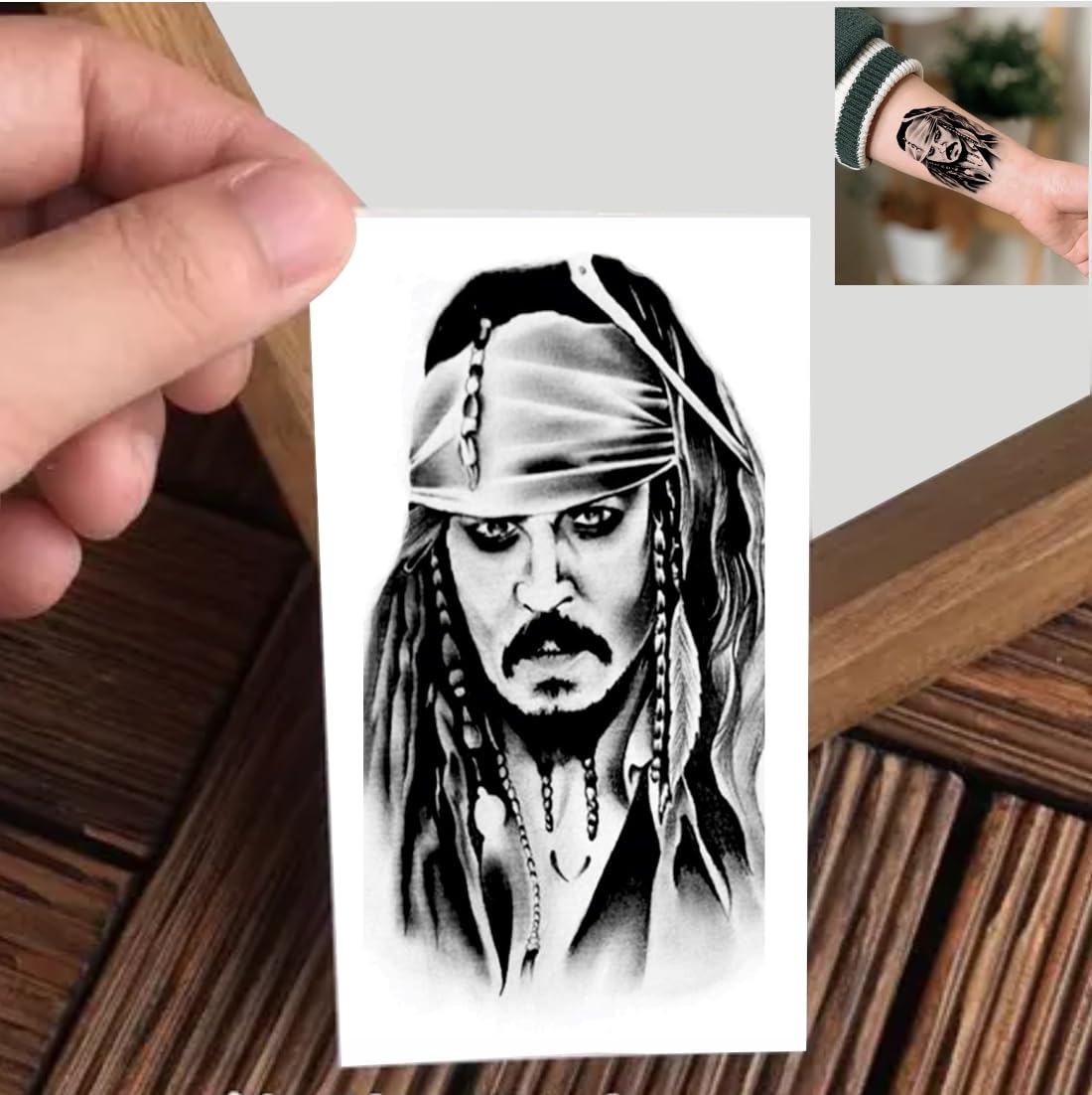 Jack Sparrow Easy Tattoo Removal Temporary Tattoo Sticker For Male And Female Tattoo Sticker