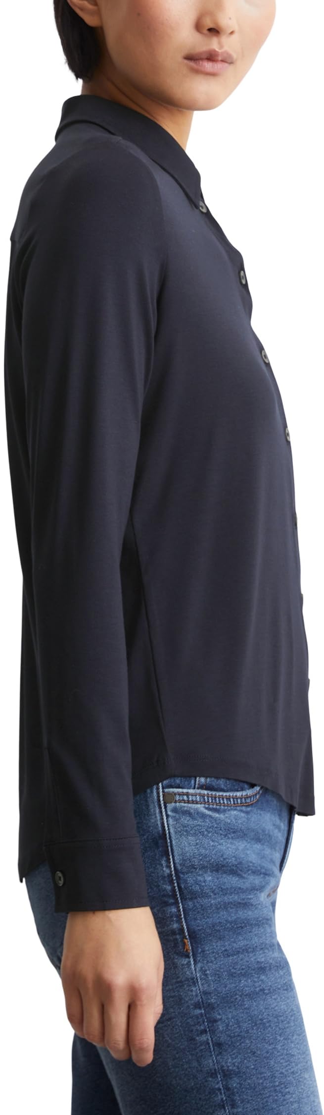 Marc OߴPolo Donna Camicia in Jersey parzialmente Elasticizzata Colletto a Punta