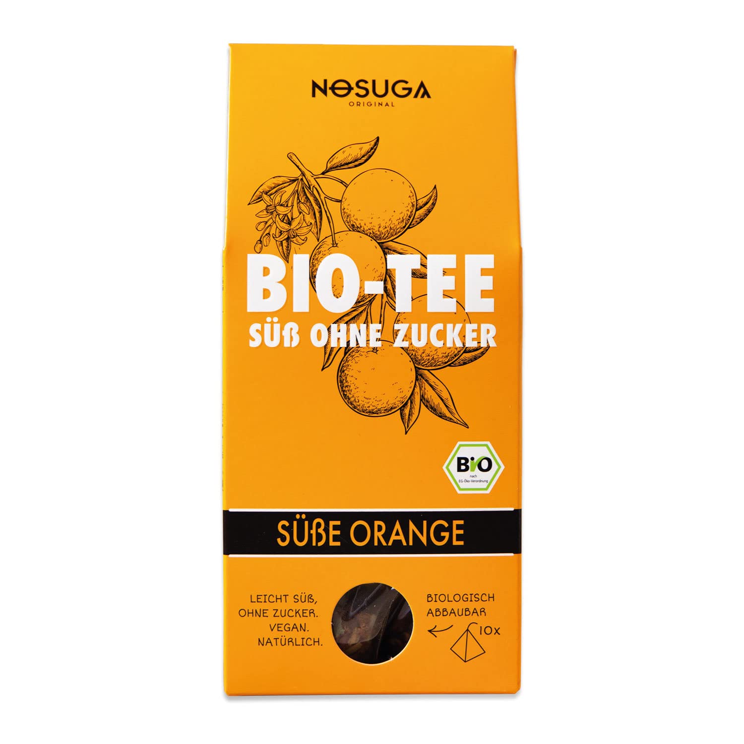 NOSUGA Bio Tee "Süße Orange" im Pyramidenbeutel | 10x10 Beutel ... NOSUGA Bio Tee "Süße Orange" im Pyramidenbeutel | 10x10 Beutel ...