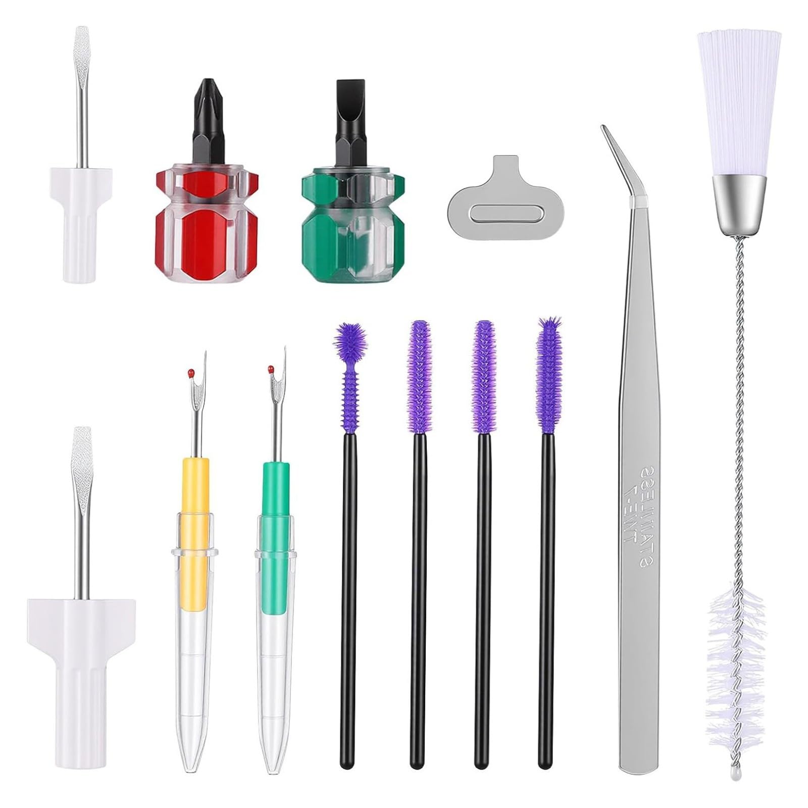 Hrtyvhin 17 Piece Multifunctional Sewing Machine Tool Set for All Cleaning Repair and Maintenance Tasks for Professional Use Screwdriver Tool