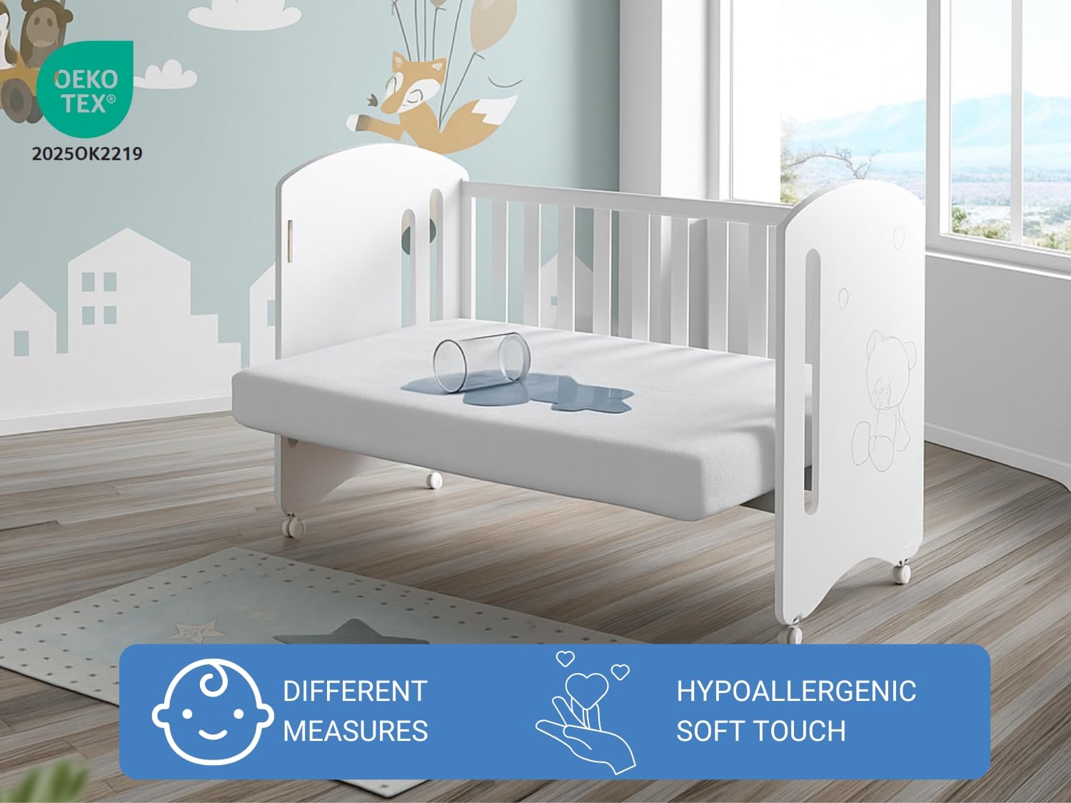 2 X Protector de Colchon Adulto Impermeable Transpirable Anti acaros Ajustable 135x180 cm