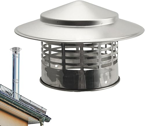 DIERI Tapa de chimenea, 2.953 in2.95 pulgadas, cubierta de techo de chimenea de acero inoxidable, tapas de chimenea para exteriores suministros para