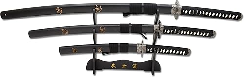 Miniatura 8 de Snake Eye Tactical Juego de katana samurái de dos tonos de 3 piezas con soporte de espada gratis