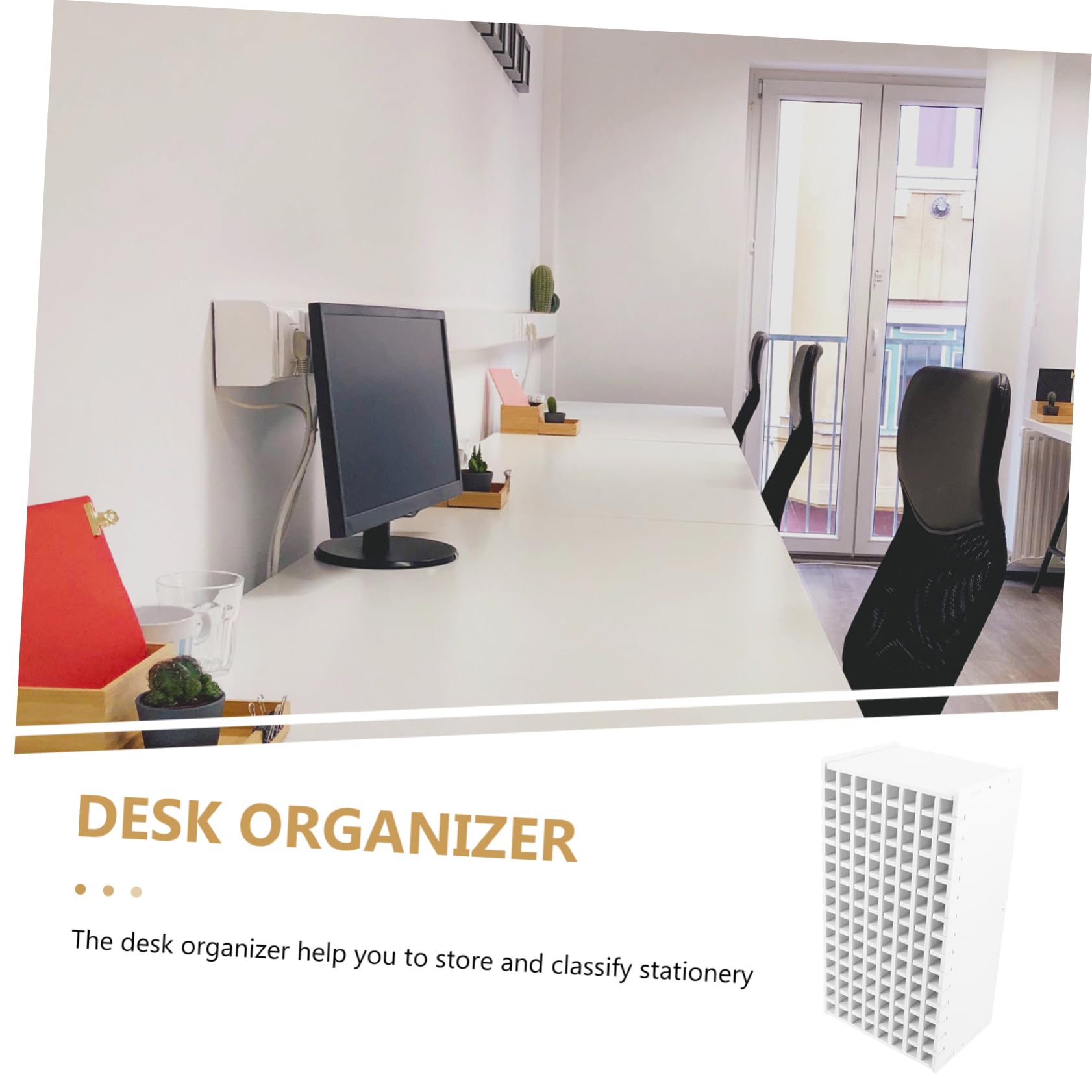 Organizzatore da Tavolo per Festa Scuola Decor, Portamatite Multifunzionale in Legno Scomparti Sicuri e Pratici per Ufficio e Scuola, Capacità 120 Penne