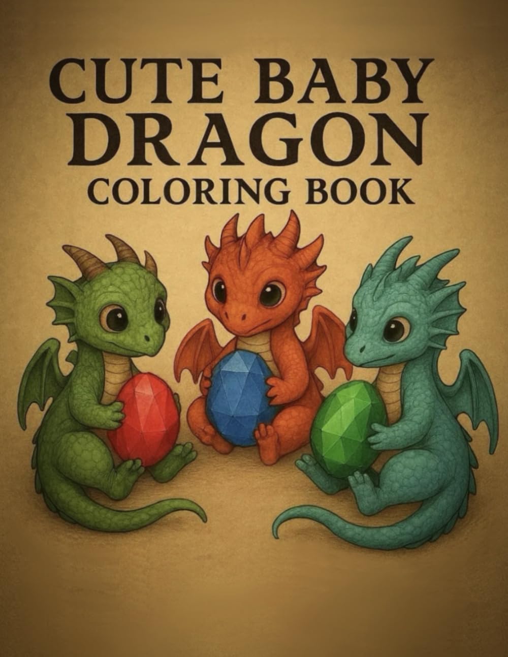Cute Baby Dragons Coloring Book