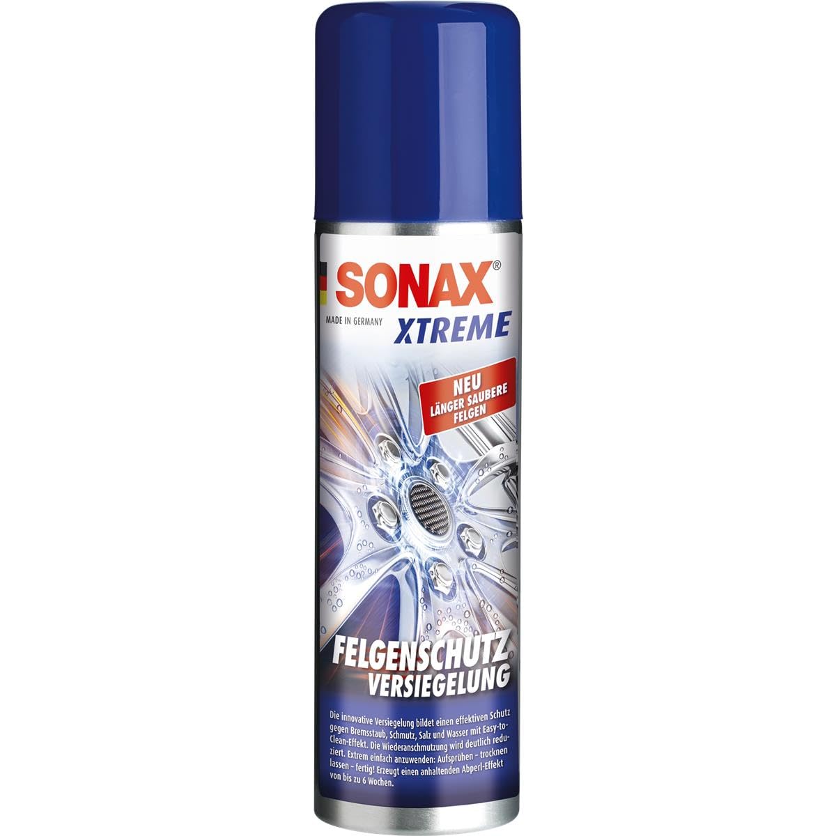 Sonax Xtreme FelgenSchutzVersiegelung 250 ml + Trockentuch 40x40cm | Auto Felgen Versiegelung mit Abperl-Effekt für alle Felgenarten | starker Schutz vor erneuter Verschmutzung | Felgenwachs