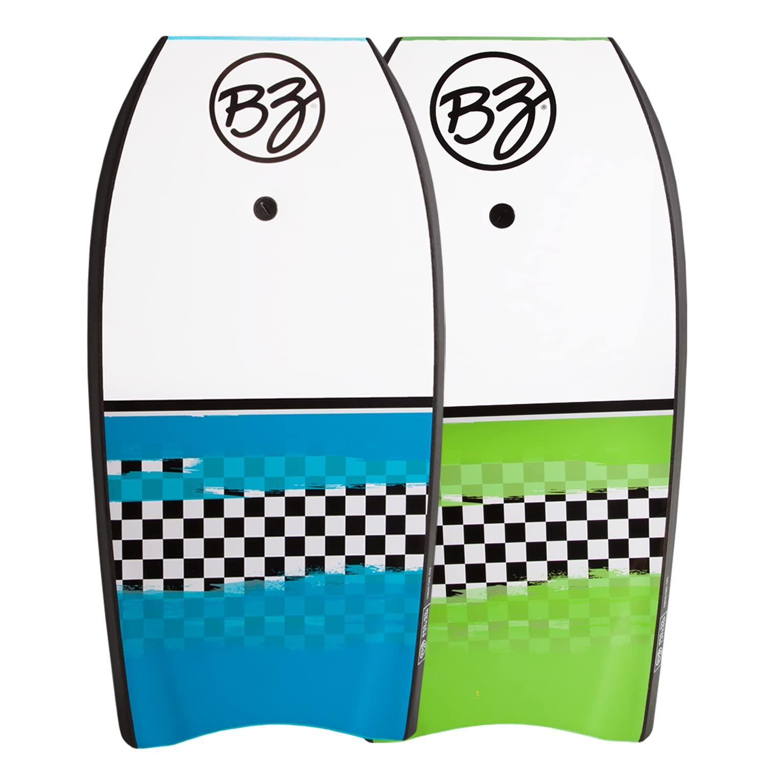 BZ Bodyboards - 36" Advantage Bodyboard - Crescent Tail, New Checker Graphic Slick, Includes Leash