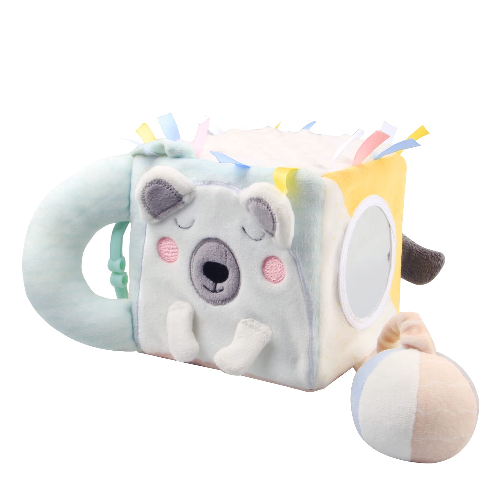 Cubo de actividades para bebés, juguetes educativos para bebés, centro de aprendizaje temprano, cubo sensorial, multicolor, juguete para bebés, juguetes para bebés de 0 meses (oso polar)