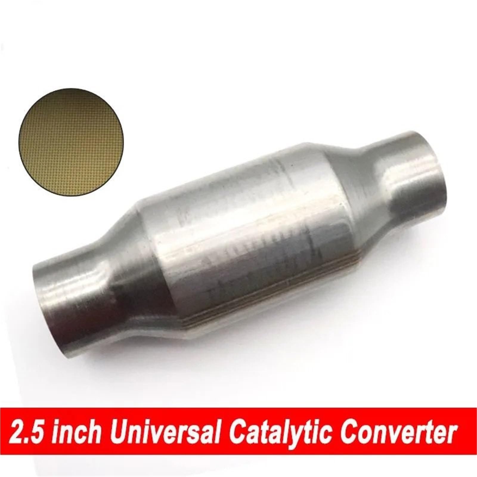 katalizatory spalin Car Catalytic Converter Protector Cleaner 2.5”/63mm Universal Sport Exhaust Muffler 400 Holes Stainless Steel Weld-On