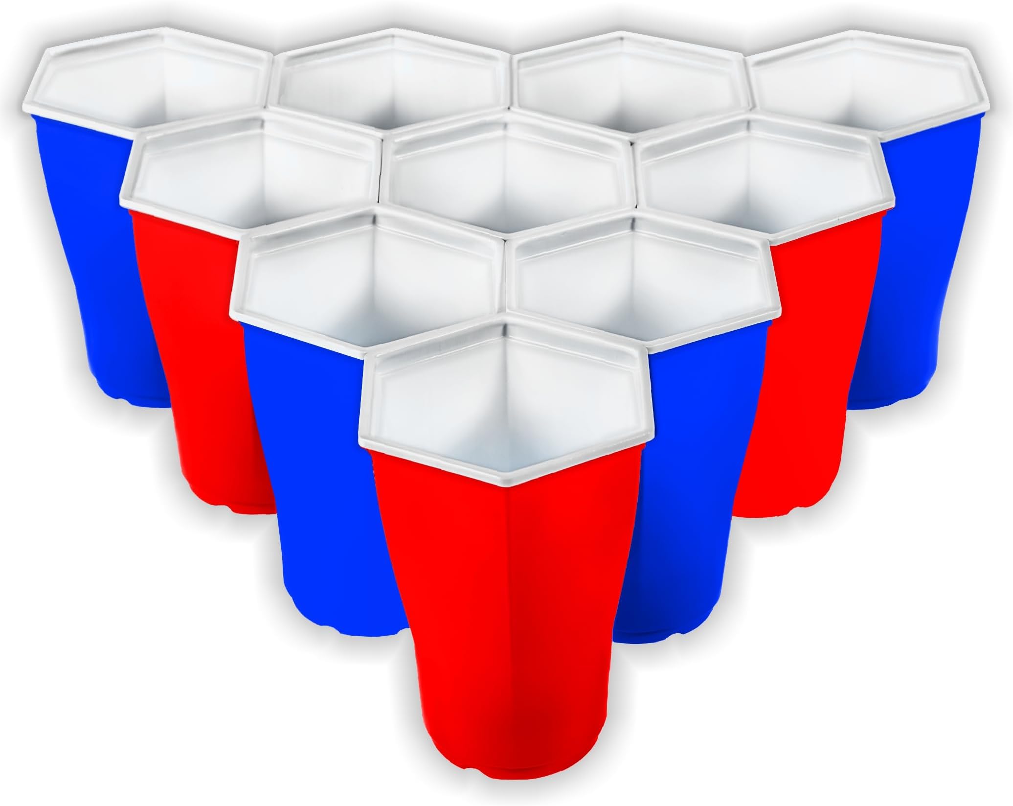 Reusable Party Pong Cup Set by PartyPong - 22 Reusable Cups, 3 Balls, & Plastic Game Card