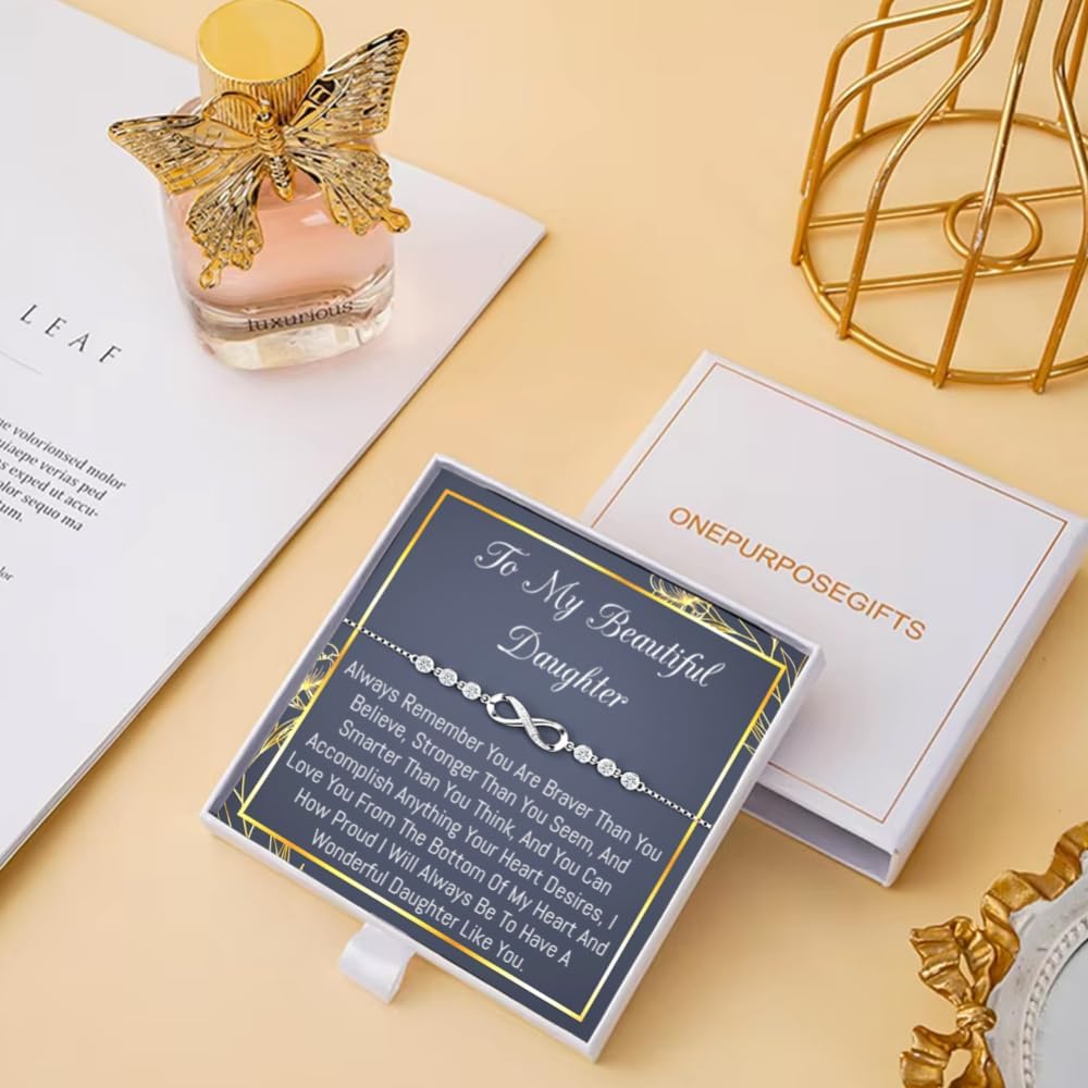 To My Daughter Gifts, Daughter Bracelet, Gifts For Daughter From Dad and Mom, Birthday Gifts, Christmas - Image 4