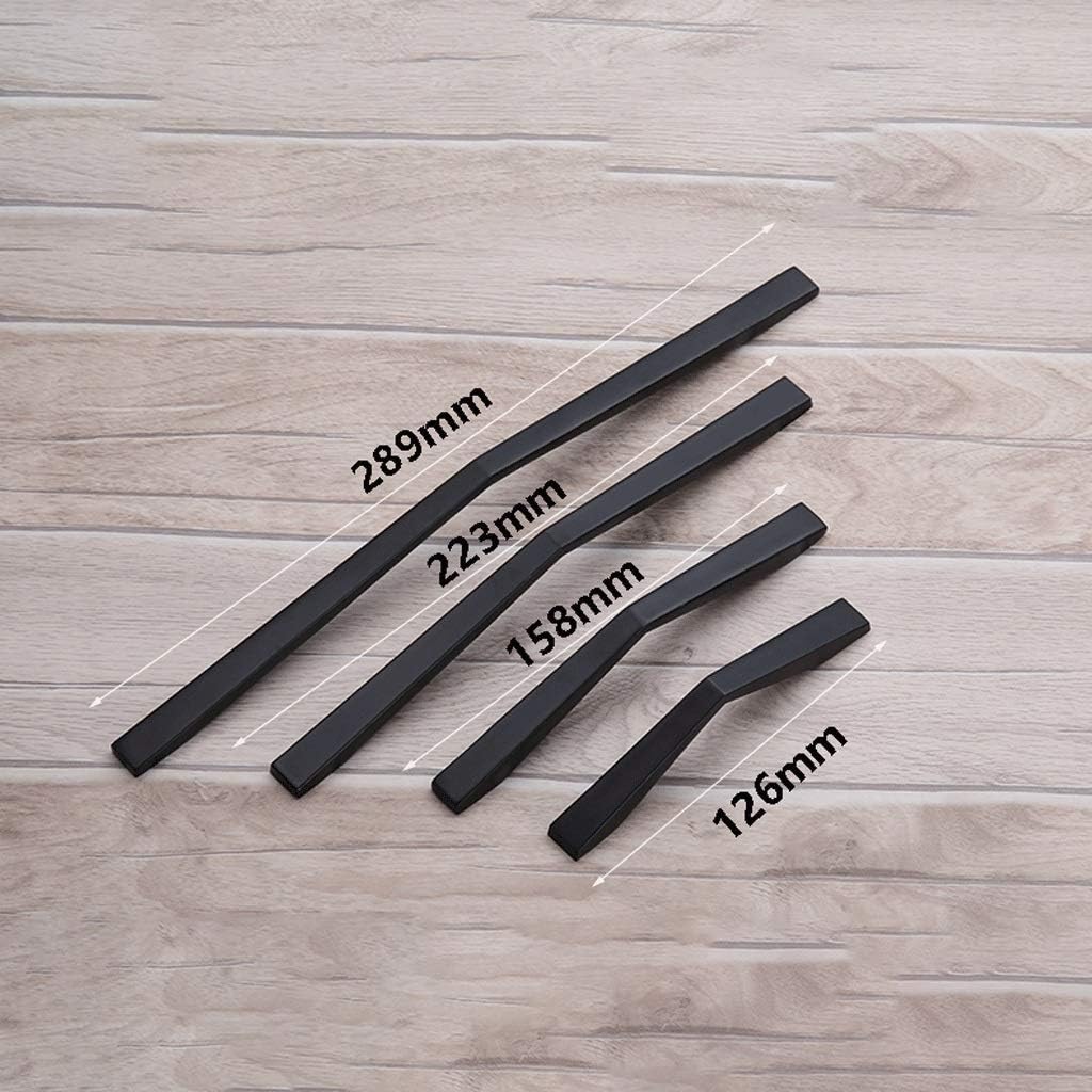 Zinc Alloy Cabinet Door Handle,Drawer Black Handle Kitchen Drawer Pulls Barn Door Pull Handle Closet Door Handle (Size : 126mm)