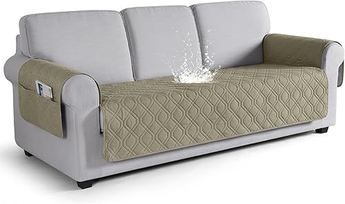 Miniatura 37 de VANSOFY Funda de Sofá, Fundas de Sofá Impermeables Lavables Forro Protector de Muebles Fundas de Asiento de Sofá Antideslizantes para Perros, Azul