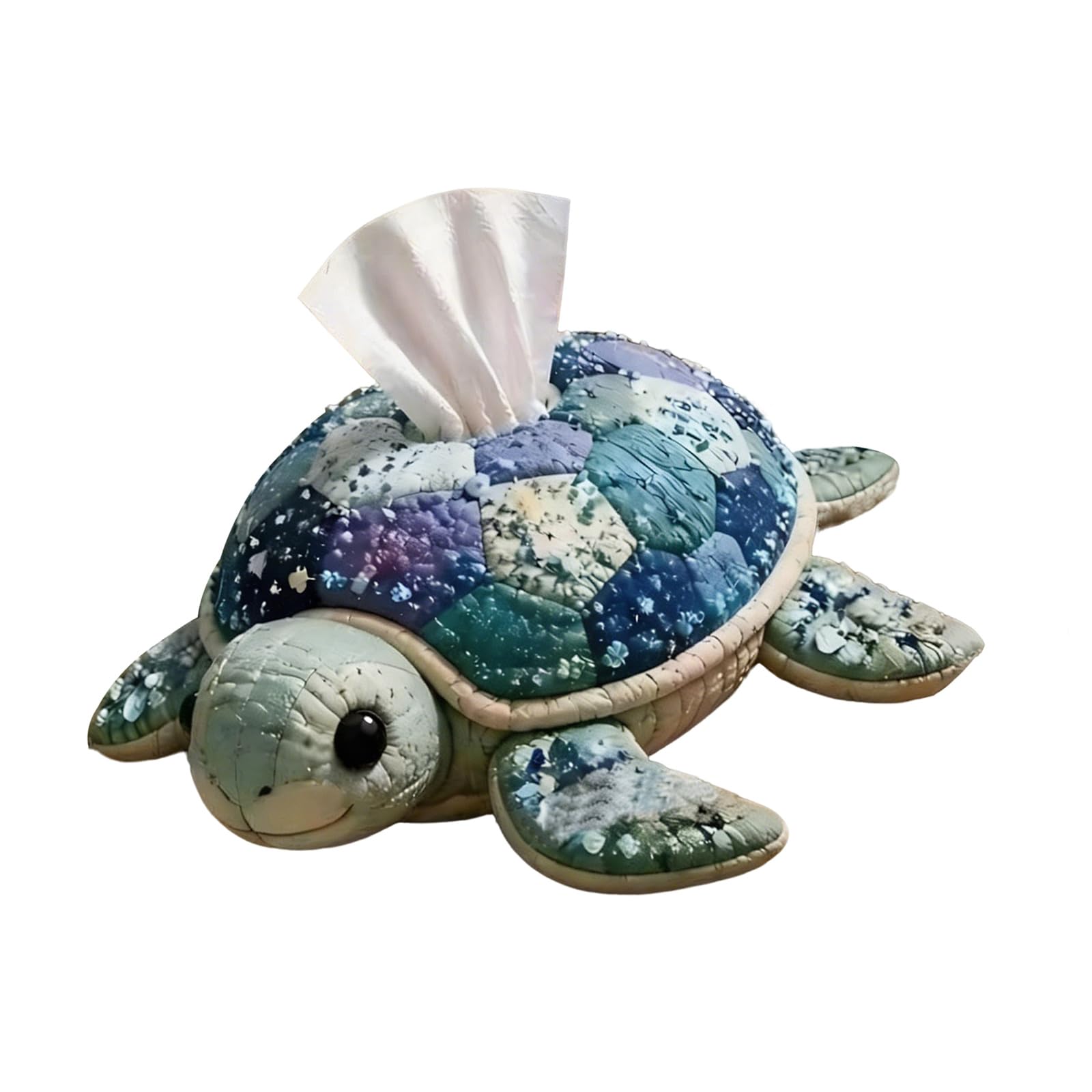 Sea Theme Tissue Box Cover Sewing Set, Patchwork Fabric Project for Tabletop Decor, Shelf Display, and Everyday Use Case Desk Shelf Room Accent