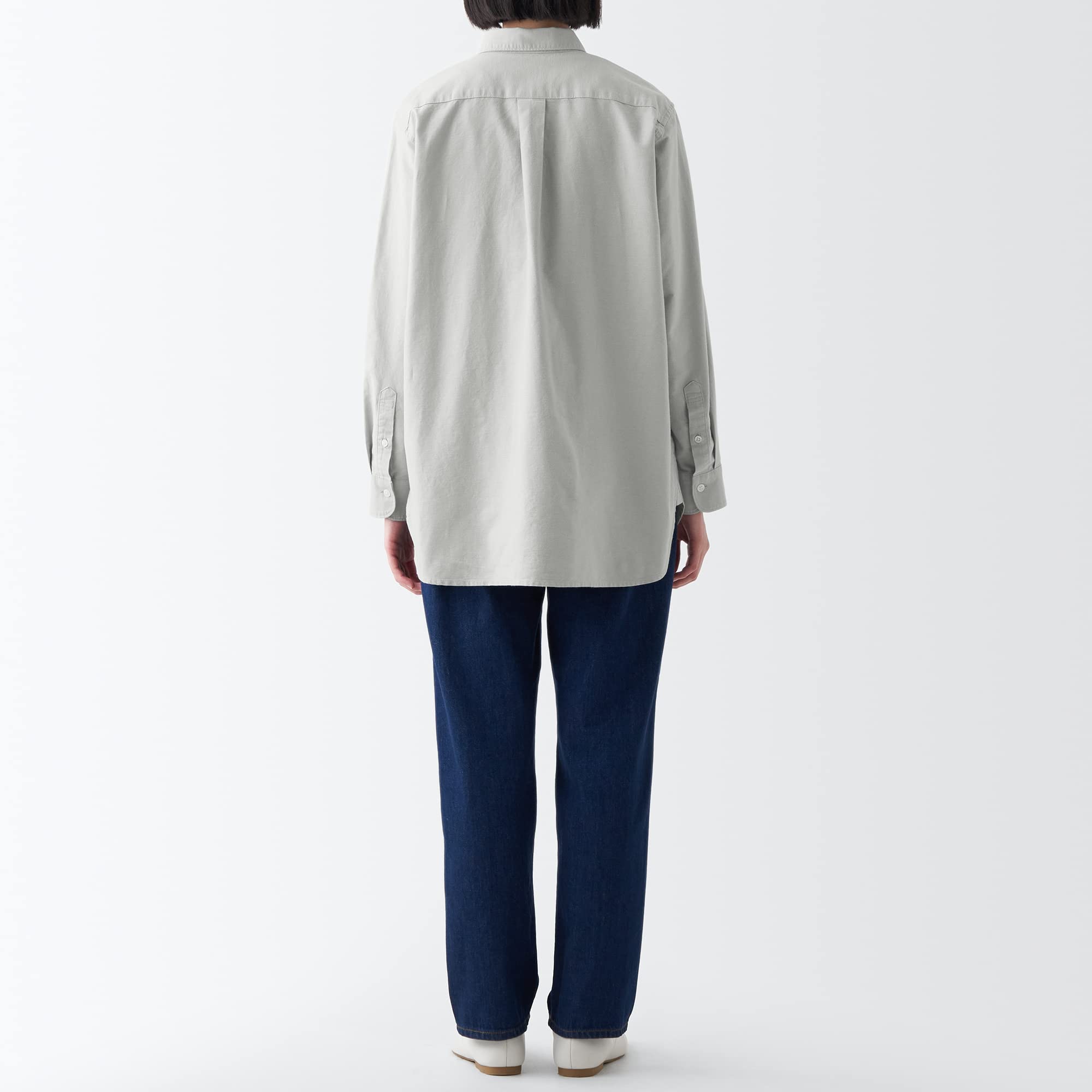 新品2枚セット☆木の実から作ったカポック混オックス長袖シャツ MUJI (無印良品) - 無印良品 無印 木の実から作ったカポック混オックス