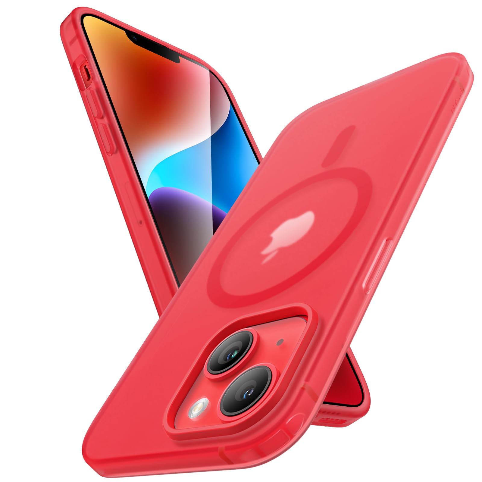 JETech Cover Trasparente Opaca Per IPhone 14 Pro Max - Custodia Morbida TPU Compatibile MagSafe, Anti-ingiallimento - 3