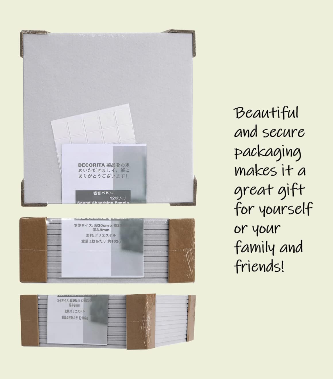 Felt Wall Tiles | Large Cork Board Alternative | Aesthetic Felt Bulletin Board for Office, Home & Classroom | Large Cork Boards for Walls Pinboard (12-Pack) | Gray White