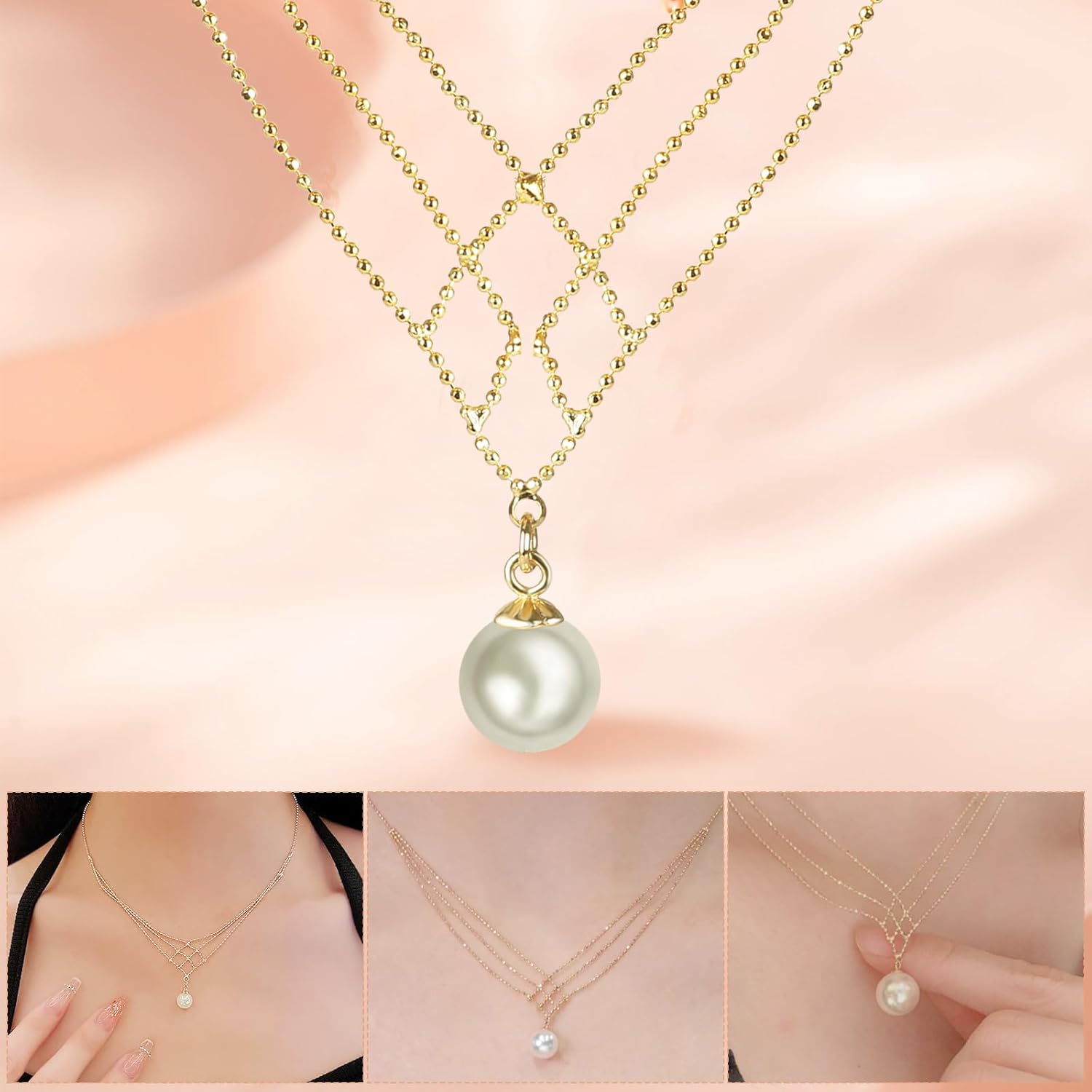 Pearl Necklace Dainty Pearl Jewelry for Women