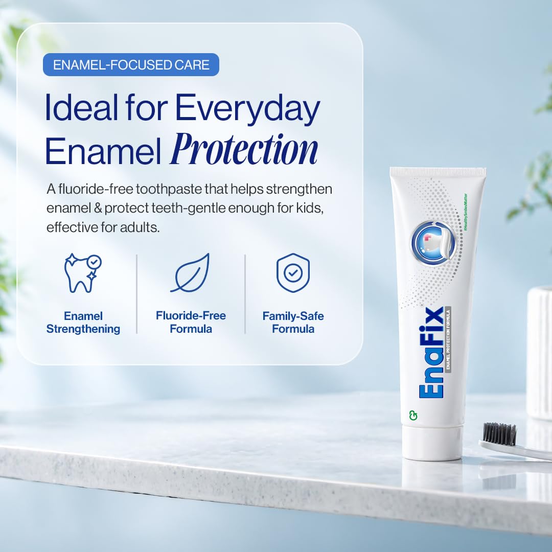 Enafix Anti-cavity Enamel Remineralization Toothpaste (70 g x 1) and Pediflor Green Apple Flavor (70g x 1) plus Pediflor Orange Flavor (70g x 1) Prevents Cavities Toothpaste for children (combo pack) 2