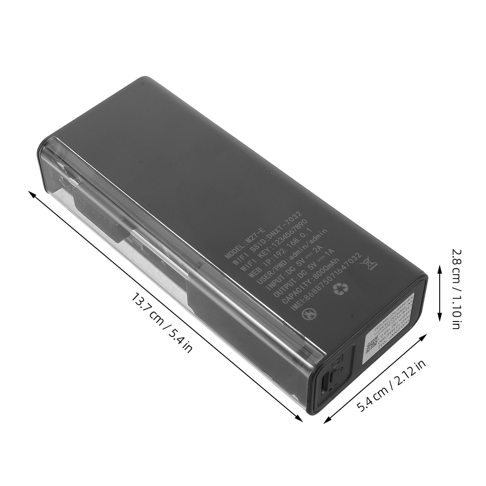 POPETPOP Router Portatile Wifi 4G Lte M27 Batteria 8000mah