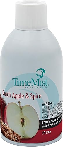 Miniatura 2 de TimeMist Recambios de ambientador medido de alta calidad, especias de manzana holandesa, 7.1 onzas (caja de 12) - 1042818 - Dura hasta 30 días y