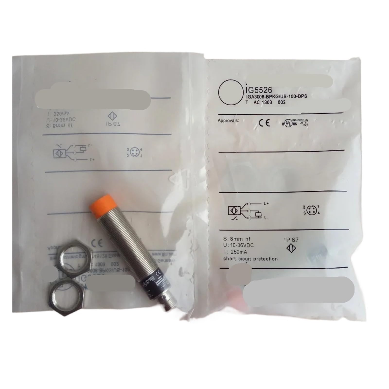 LEOTNNDQ IG5526 IGA3008-BPKG/US-100-DPS Inductive Sensor