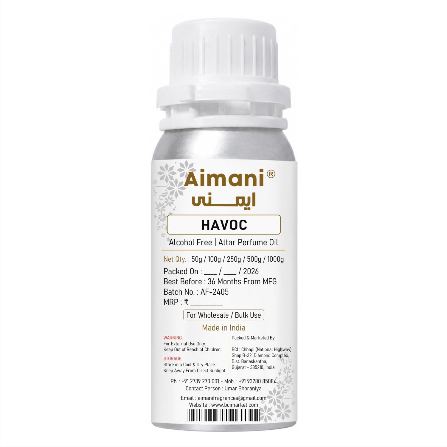 Havoc Perfume Attar Oil 25ml | Long Lasting Alcohol-Free Fragrance | Premium Unisex Attar for Men & Women-image-0