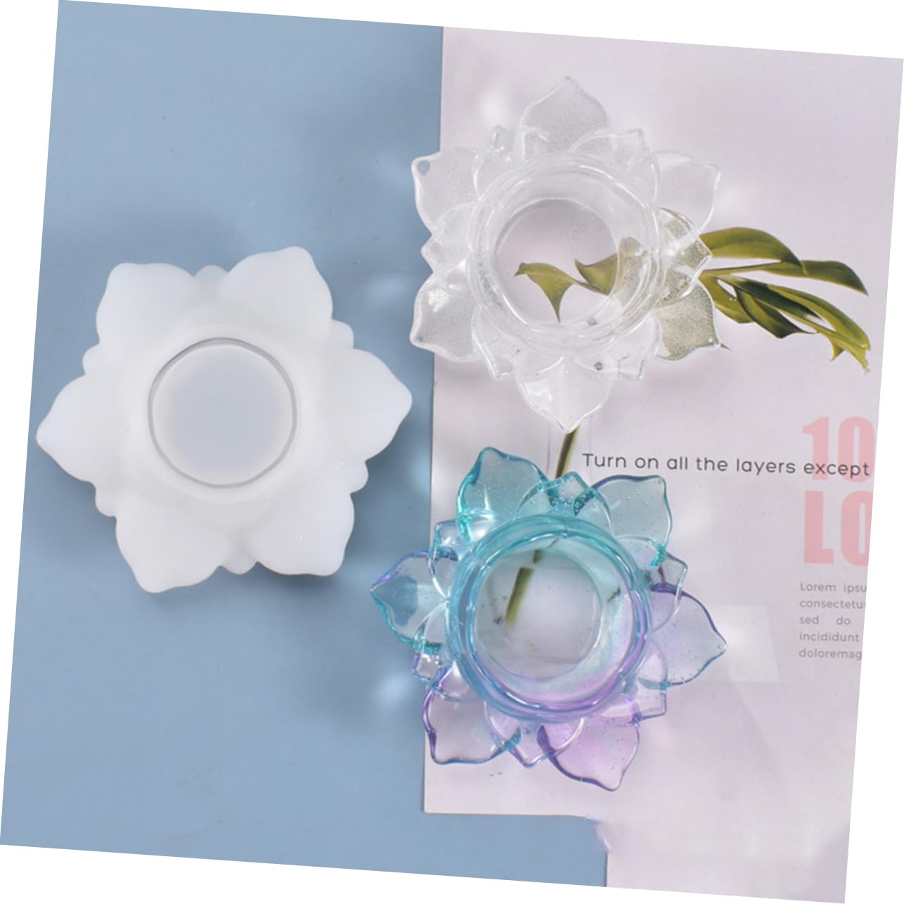 Ipetboom 2pezzi Stampo in Silicone Forma Per Portacandele Stampi Per Flessibili e Duraturi Per Hobby e Creazioni Personalizzate