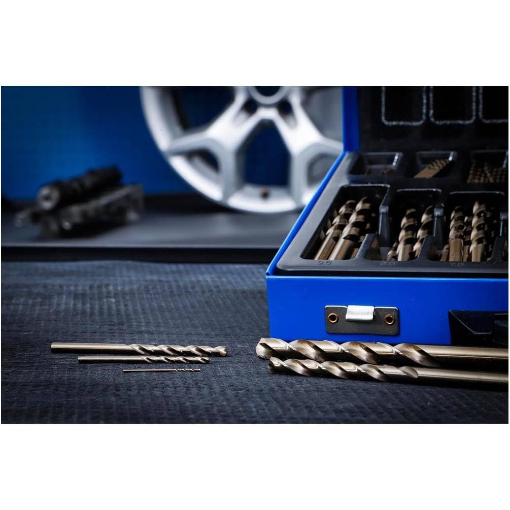 Juego de brocas HSS Cobalto 5% 170 piezas 1-10 mm - Alta precisión y durabilidad - Acero, Pro - D-Work