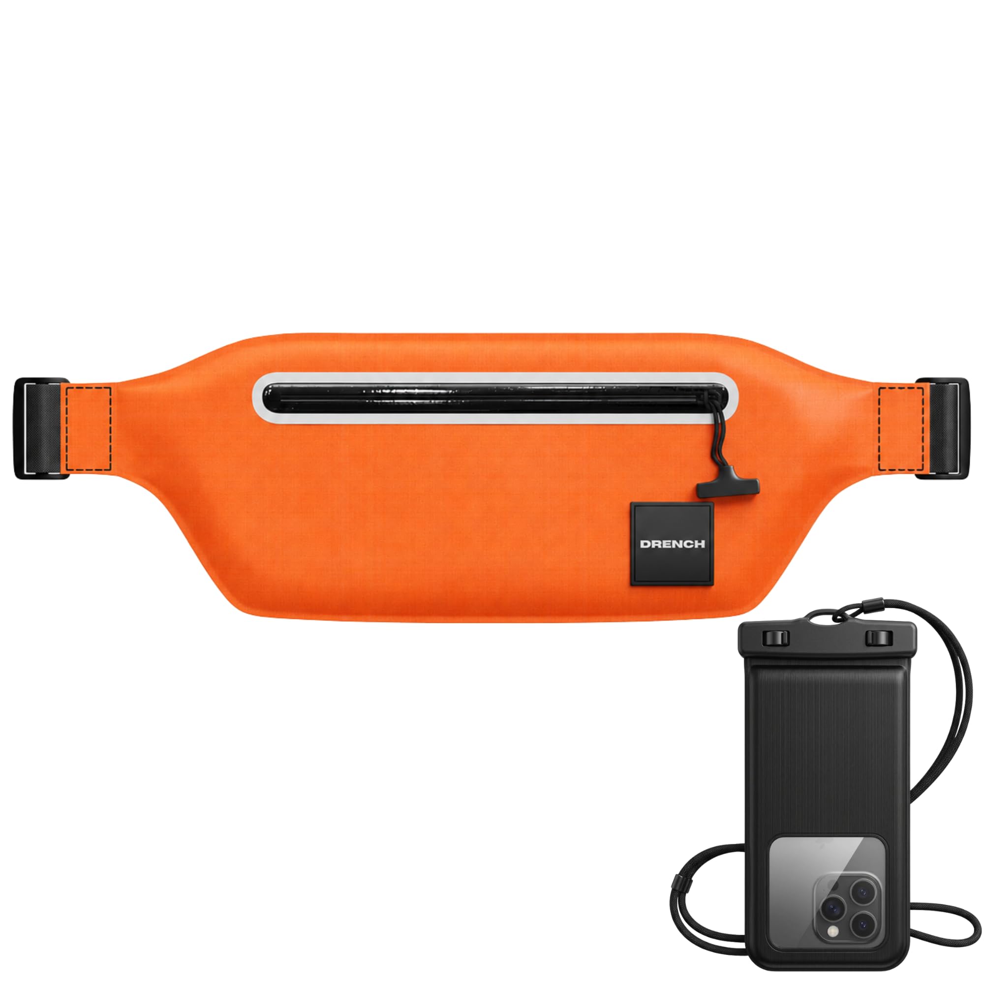 Drench Waterproof Fanny Pack & Waterproof Phone Pouch Set | IPX8 Submersible Waist Pack Dry Bag for Fishing, Hiking, Camping, Kayaking, Paddle